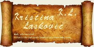 Kristina Lasković vizit kartica